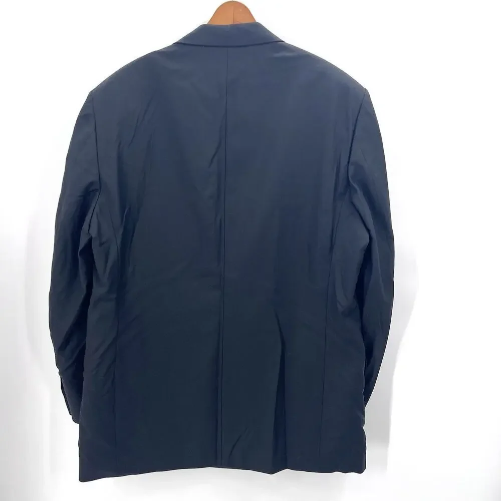 Pal Zileri Black 100% Wool Double Breasted Sport Coat Suit Blazer Mens 54 R - Picture 5 of 13